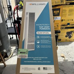 Williams Monterey Top-Vent Wall Heater 35,000 BTUH, 66% AFUE, Natural Gas