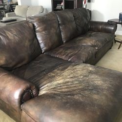 Older Large Couch Free To A Good Hone