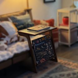 Two Modern Side Tables with Magazine Storage (2)