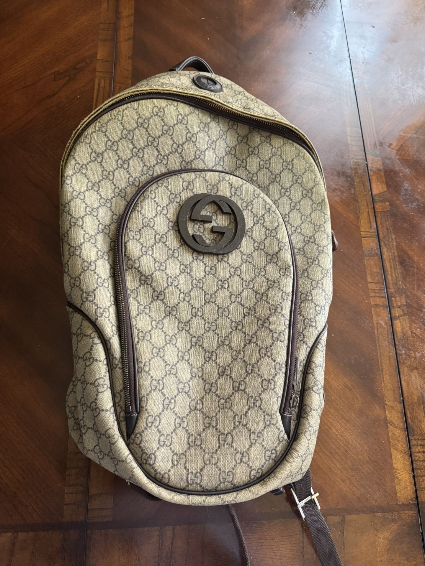 Gucci Brown Monogram Canvas Travel Backpack