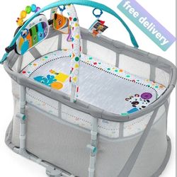 NEW baby bassinet with playpen BABY EINSTEIN KICK & SNOOZE  NUEVA cuna corralito para bebe
