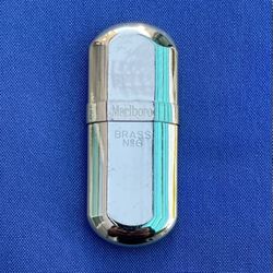 Vintage Marlboro Brass No 6 Lighter Only Needs Fuel