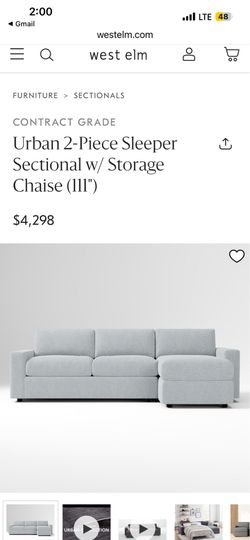 West elm sectional