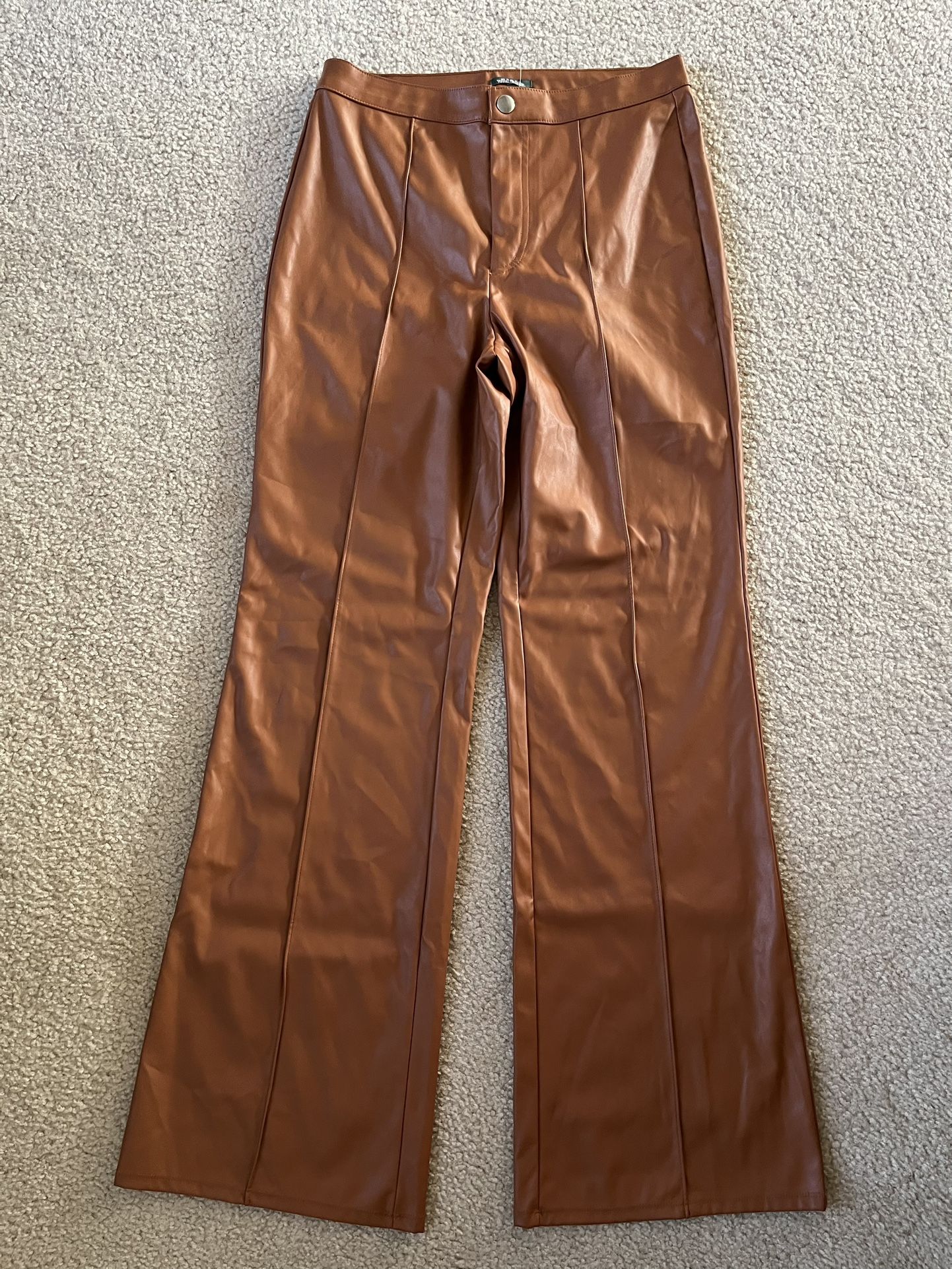 Wild Fable Faux Leather Flared Pants, Women’s 8