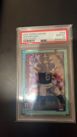 2025 Topps Chrome Jaxson Dart Teal Wave RC PSA 10