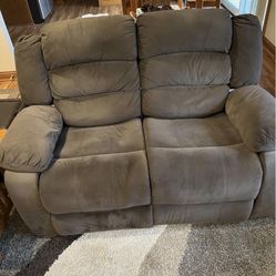Grey Loveseat Recliner 