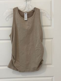 JoyLab Taupe Ruched Athletic Tank Top Size XL