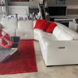 Beautiful Sofa Sectional white With 3 power recliners for $3199 the last one