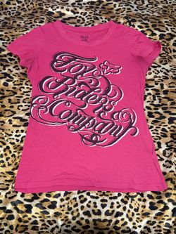 Y2K Fox Racing Riders Company Pink Graphic Tee
