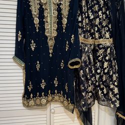 Chiffon Gharara Dress