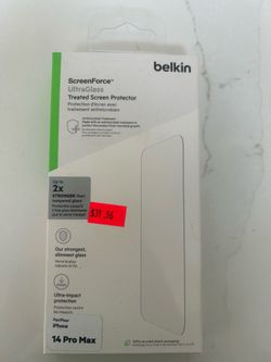 GENUINE BELKIN ULTRA GLASS SCREEN PROTECTOR FOR APPLE IPHONE 14 PRO MAX CLEAR