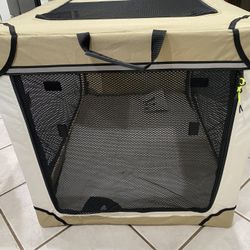 36” Dog Kennel With Soft May. Fold Backpack Style NEW