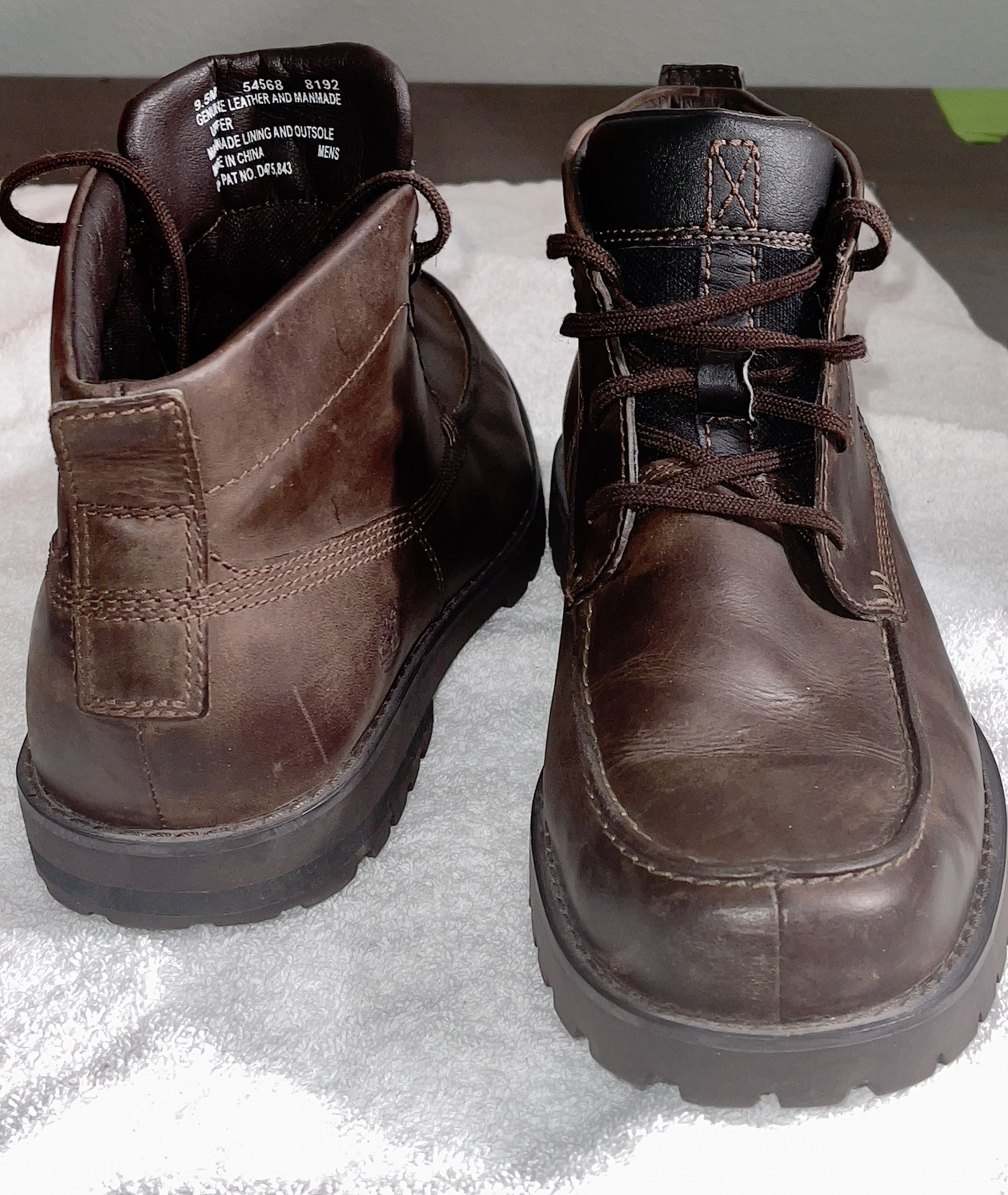 Timberland Men's Dark Brown Leather Boots Sz 9.5 M