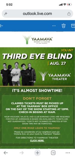 Third Eye Blind @ Yaamava Theater