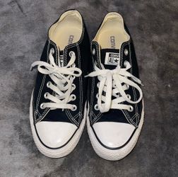 Converse All Star Size W9/M6 Low Top Black and White Sneakers