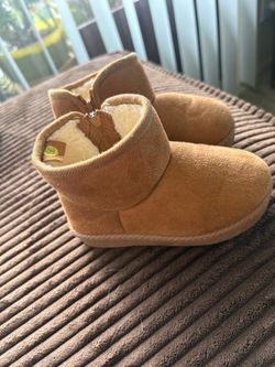 Tan Suede Ankle Boot Slippers