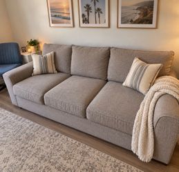 Gray Fabric 3-Seat Sofa