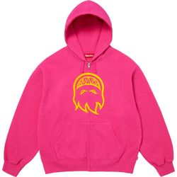 Supreme Spitfire Zip Up Hooded Sweatshirt Pink - Size S