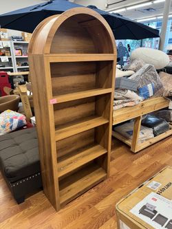 Wooden Arched Bookcase Display Cabinet
