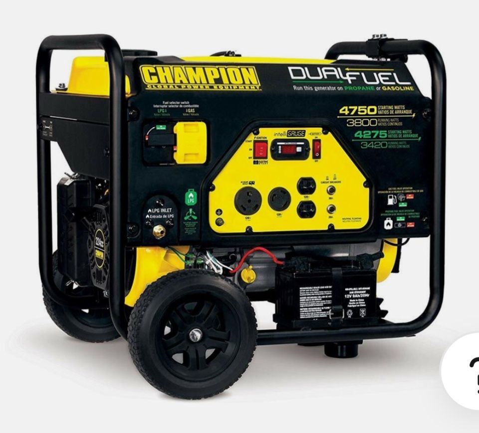 Champion Generator Gasoline/propane 4750/3800