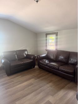 Italian Leather Couch and Loveseat