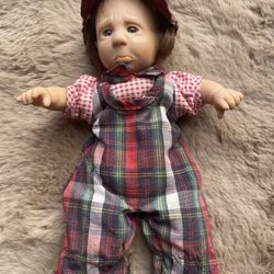 Vtg Expressive Sad Face Palm Pals Doll Gi Go 8" Bean Bag Happy Kids Boy 