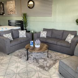 Grey Sofa And Love seat ‼️take It Home With $39 Easy Approval ‼️