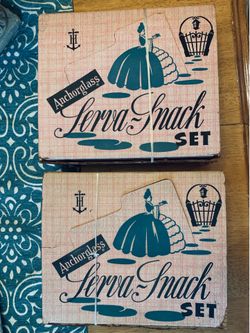 1950’s Serva-Snack Sets by Anchor Hocking Glass