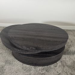 Small Oval Mod Rotatable Coffee Table