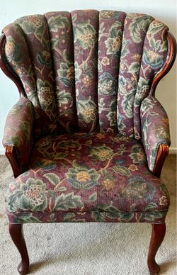 Floral Wingback Chair