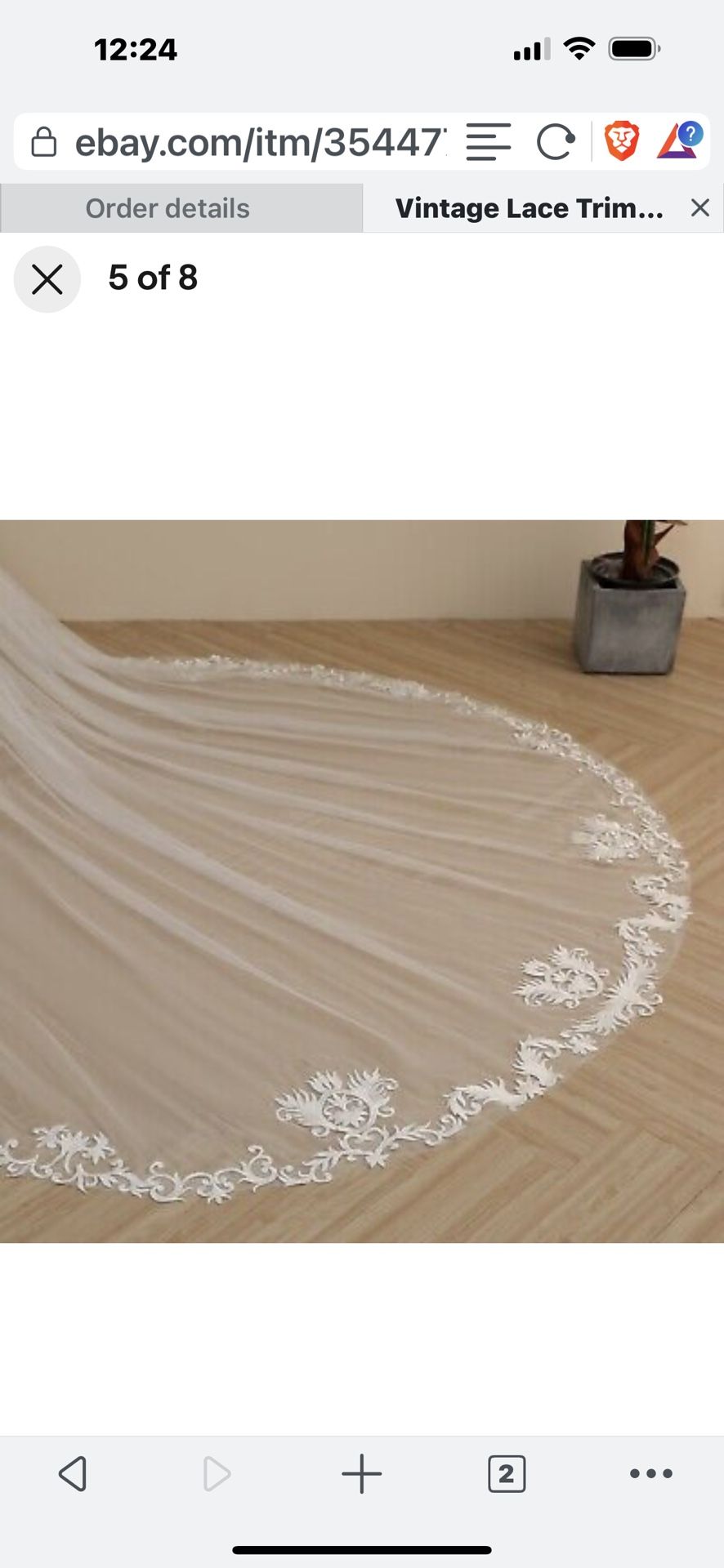 New Ivory wedding veil