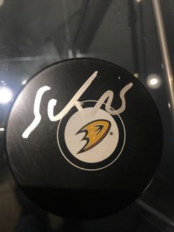 Anaheim Ducks Sami Vatanen Signed Autographed Puck