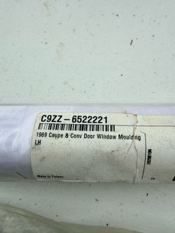 1969 Mustang LH (Left Hand) Door Window Moulding manufactured by Daniel Carpenter Mustang Restoration Parts (Mfr Part #: C9ZZ-