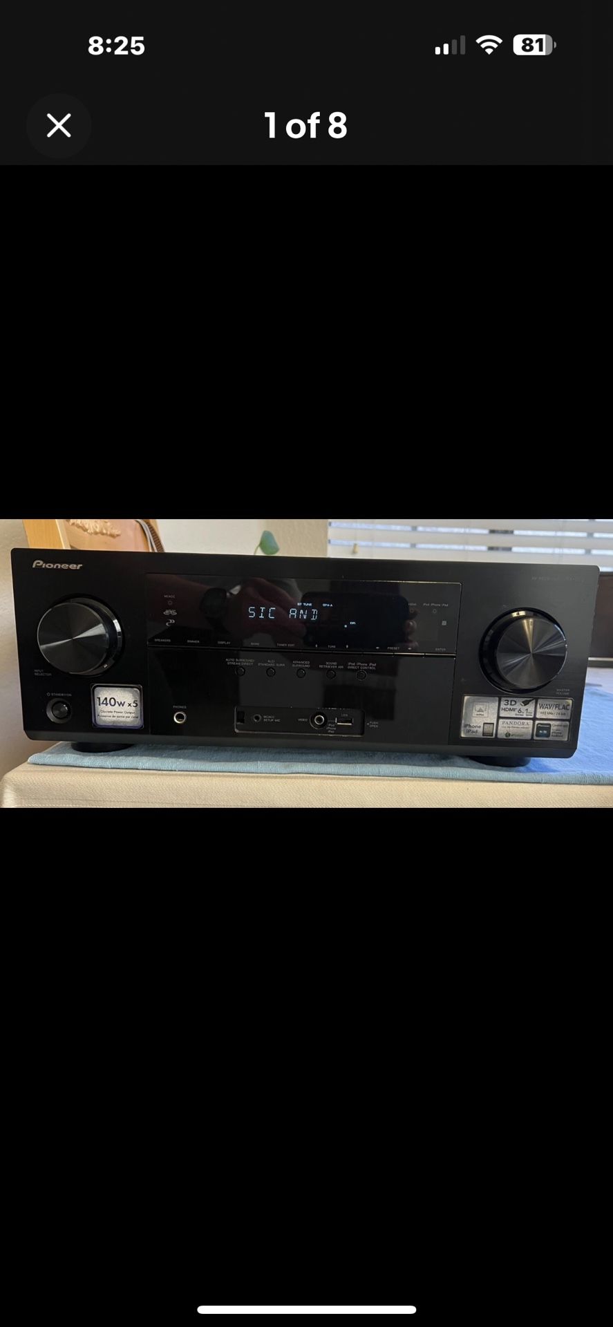 Pioneer VSX-822-K 5.1 Channel Network A/V Receiver With Remote Bundle