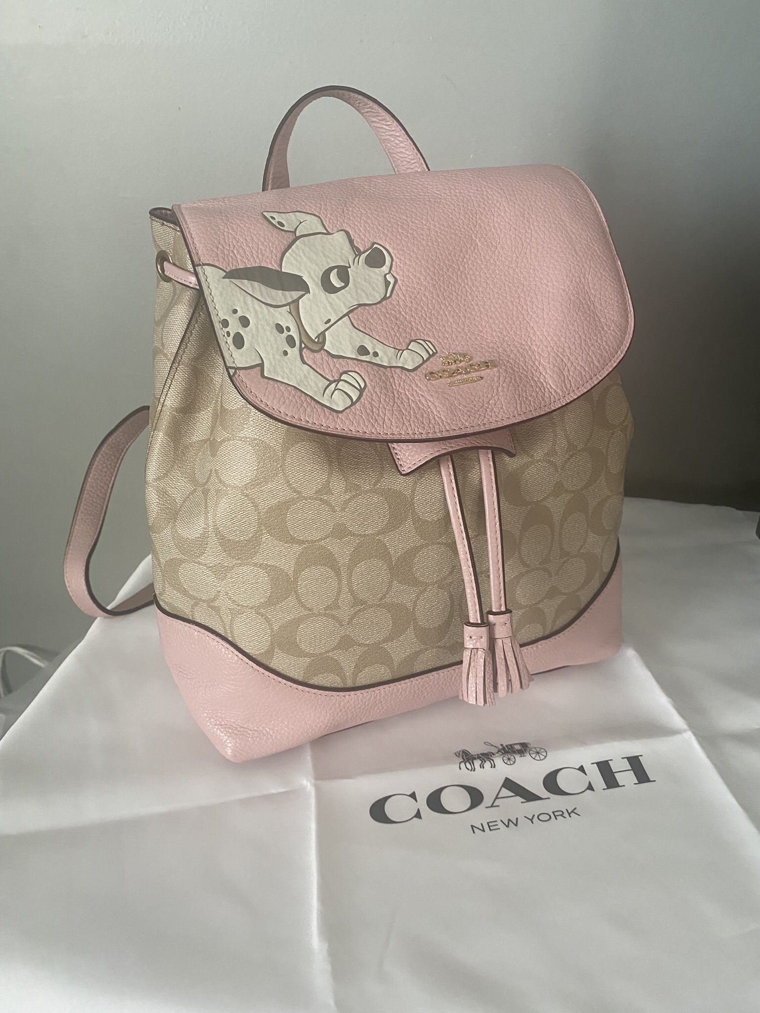 Disney X Coach Elle Backpack In Signature Canvas With Dalmatian for Sale in Garden Grove CA OfferUp