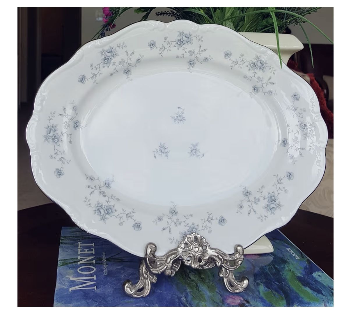 Vintage Johann Haviland, Bavaria, Germany dinnerware  "Blue Garland" patterns. • The "Forever Spring" patte