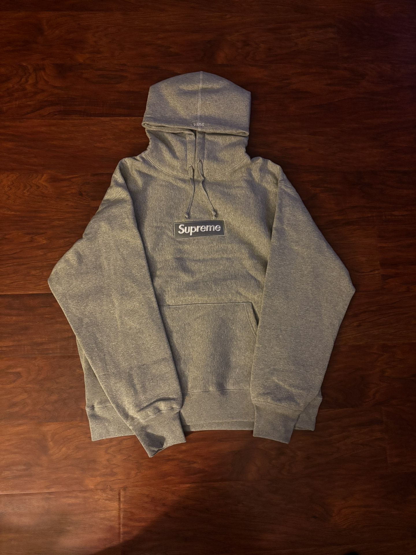 Gray Supreme Hoodie 