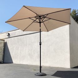 New in box $60 Patio Umbrella Set (10 FT Umbrella and 26lbs Weight Base) Tilt Crank, Outdoor Garden Market 