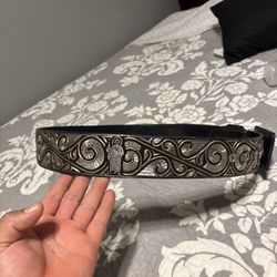 Sinturon De Tejido De Hilo De Plata Y Oro 