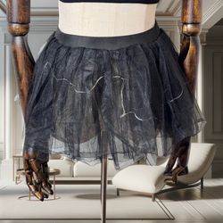 🖤 Balletcore Chic: Pre-Loved Black Tulle Tutu Mini Skirt