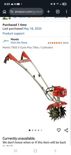 Mantis new 2 stroke tiller in box unopened