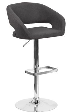 Modern Gray Adjustable Bar Stools (2 available)