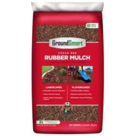 GroundSmart Rubber Mulch, Cedar Red (1.25 cu. ft. bag) (4 PACK)