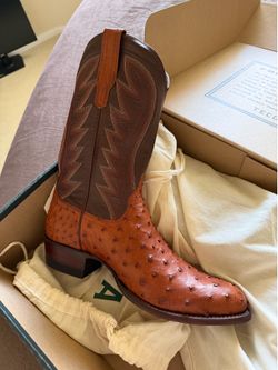 Tecovas wyatt ostrich boots size 11.5m