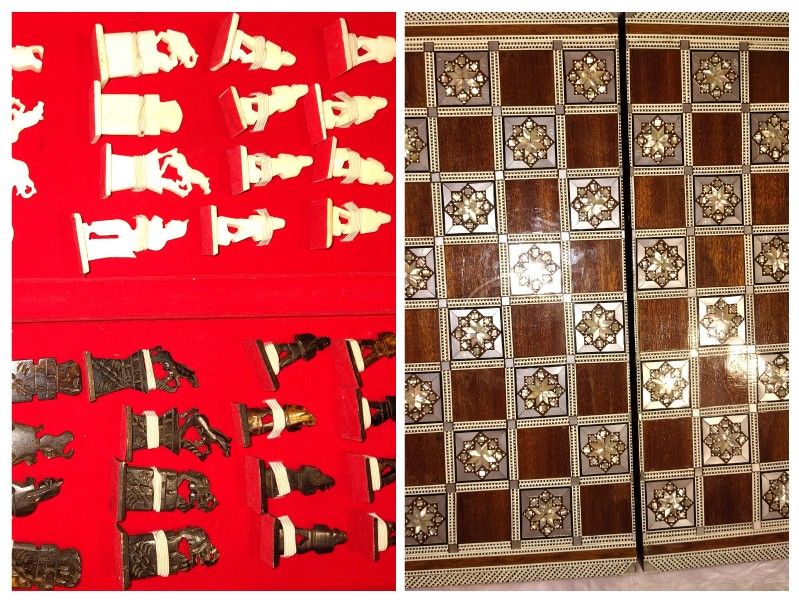 Antique Custom Chess Board