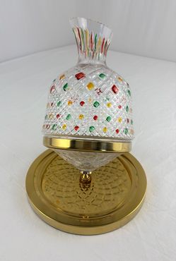 360 Rotating Wine Decanter with Gold Base - Colorful Crystal 750ml For Sale $14.00 50%+ OFF Retail