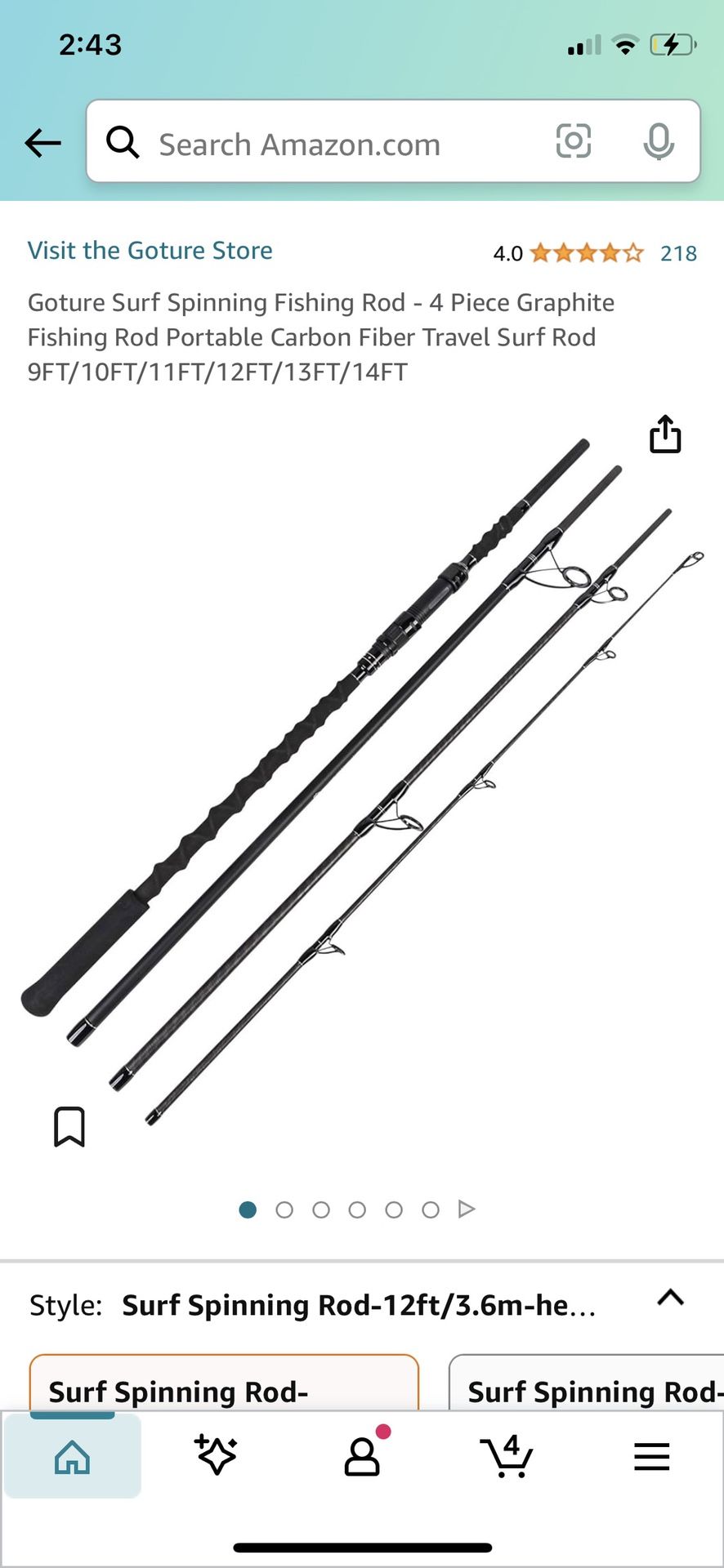 Goture Fishing Rod 11ft