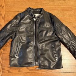 Zara Girl Vegan Leather Jacket New Without Tag
