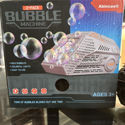 Abincee 2-Pack Bubble Machines for Kids – Colorful Lights, Easy Operation, Tons of Bubbles – Used Once, Good Condition