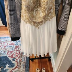 Gown with matching shoes